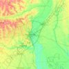 Carte topographique Cumberland County, altitude, relief