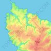 Carte topographique Sauzon, altitude, relief