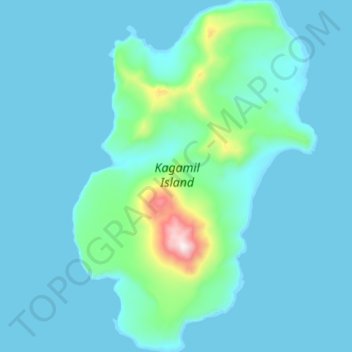 Carte topographique Kagamil Island, altitude, relief