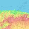 Carte topographique Asturien, altitude, relief