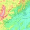 Carte topographique McDowell County, altitude, relief