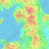 Carte topographique North West England, altitude, relief