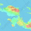 Carte topographique Papouasie occidentale, altitude, relief