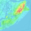 Carte topographique Staten Island, altitude, relief