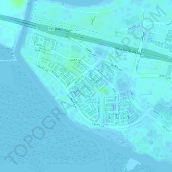 Carte topographique West Yas, altitude, relief