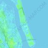 Carte topographique Villano Beach, altitude, relief