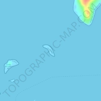 Carte topographique Orchid Island WLS, altitude, relief