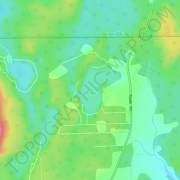 Carte topographique Lac à Lacroix, altitude, relief