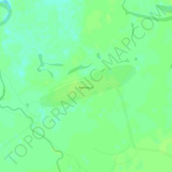 Carte topographique Весёлый, altitude, relief