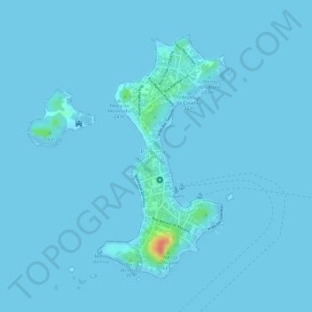 Carte topographique Ilha de Paquetá, altitude, relief
