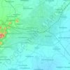 Carte topographique Guntur Municipal Corporation, altitude, relief