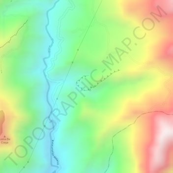 Carte topographique Cueva El Indio y La India, altitude, relief