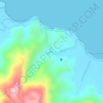 Carte topographique Bonneau, altitude, relief