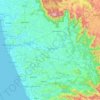 Carte topographique Dakshina Kannada, altitude, relief