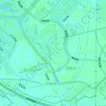 Carte topographique 吴淞江, altitude, relief