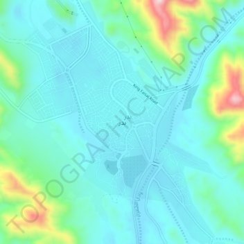 Carte topographique Badr Hanin, altitude, relief