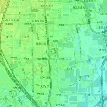Carte topographique 新凤河, altitude, relief