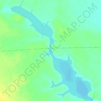 Carte topographique Chickahominy Reservoir, altitude, relief