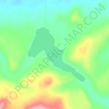 Carte topographique Beaverdam Lake, altitude, relief