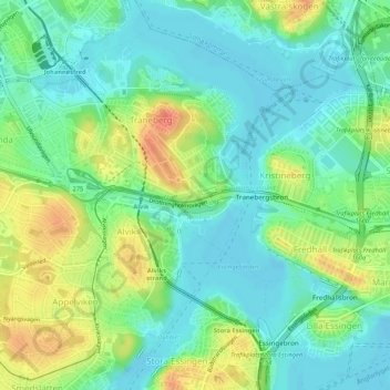Carte topographique Sylarna, altitude, relief