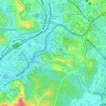 Carte topographique Royal Museum, altitude, relief