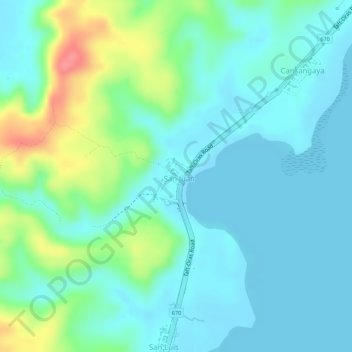 Carte topographique SanJuan, altitude, relief