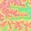Carte topographique Defereggental, altitude, relief