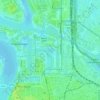 Carte topographique Antwerp, altitude, relief