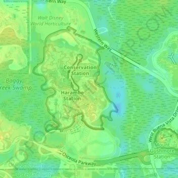 Carte topographique Asia, altitude, relief