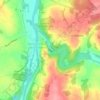 Carte topographique Barrage des Charraux, altitude, relief