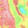 Carte topographique Owens Valley, altitude, relief