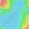Carte topographique Elbow Lake, altitude, relief