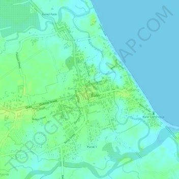 Carte topographique Quezon Memorial Park, altitude, relief