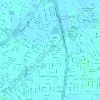 Carte topographique Parque Pinos del Norte, altitude, relief