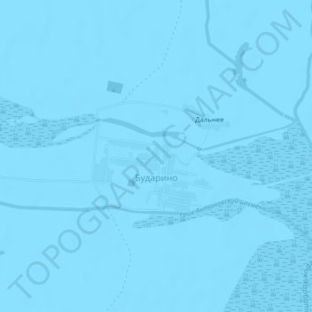 Carte topographique Бударино, altitude, relief