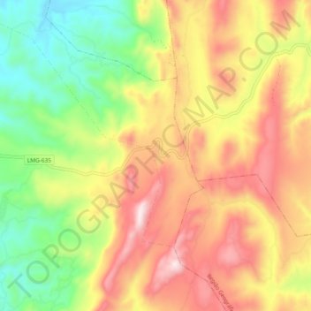 Carte topographique Serra Geral, altitude, relief
