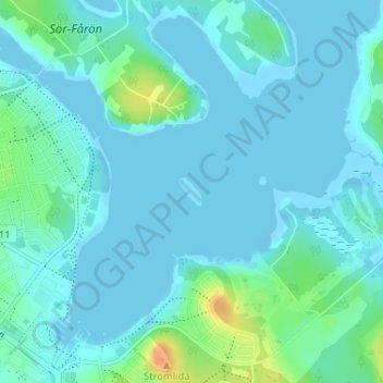 Carte topographique Grytan, altitude, relief