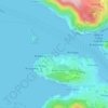 Carte topographique Copacabana, altitude, relief