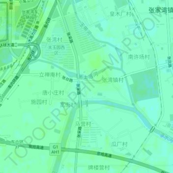 Carte topographique 萧太后河, altitude, relief