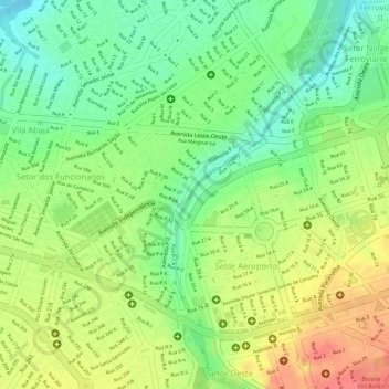 Carte topographique Córrego Capim Puba, altitude, relief