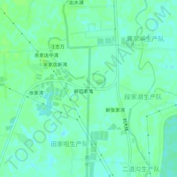 Carte topographique 新范湾闸, altitude, relief