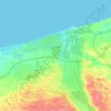Carte topographique El Arish, altitude, relief