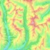 Carte topographique 长坪沟, altitude, relief