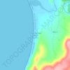 Carte topographique Plage Tafedna, altitude, relief