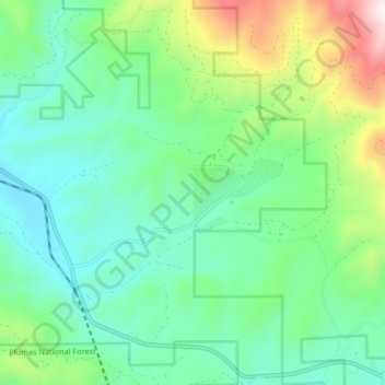 Carte topographique Greenhorn, altitude, relief