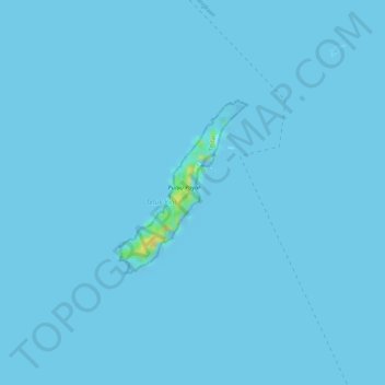 Carte topographique Pulau Payar, altitude, relief