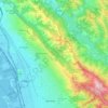 Carte topographique Berkeley Hills, altitude, relief