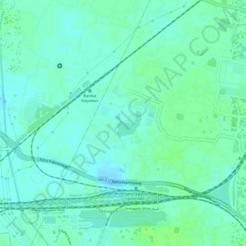 Carte topographique jagacha lake, altitude, relief