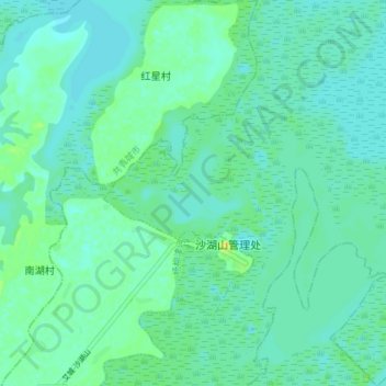 Carte topographique 杨柳津河, altitude, relief
