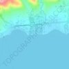 Carte topographique Talisay Baywalk, altitude, relief